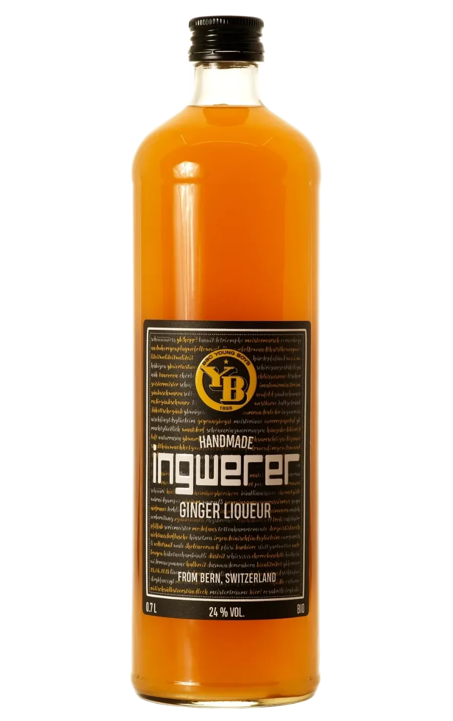 Peppes Ingwerer YB 70cl v2 Peppe's Ingwerer - Schweizer Bio Ingwer-Likör - Handgemacht