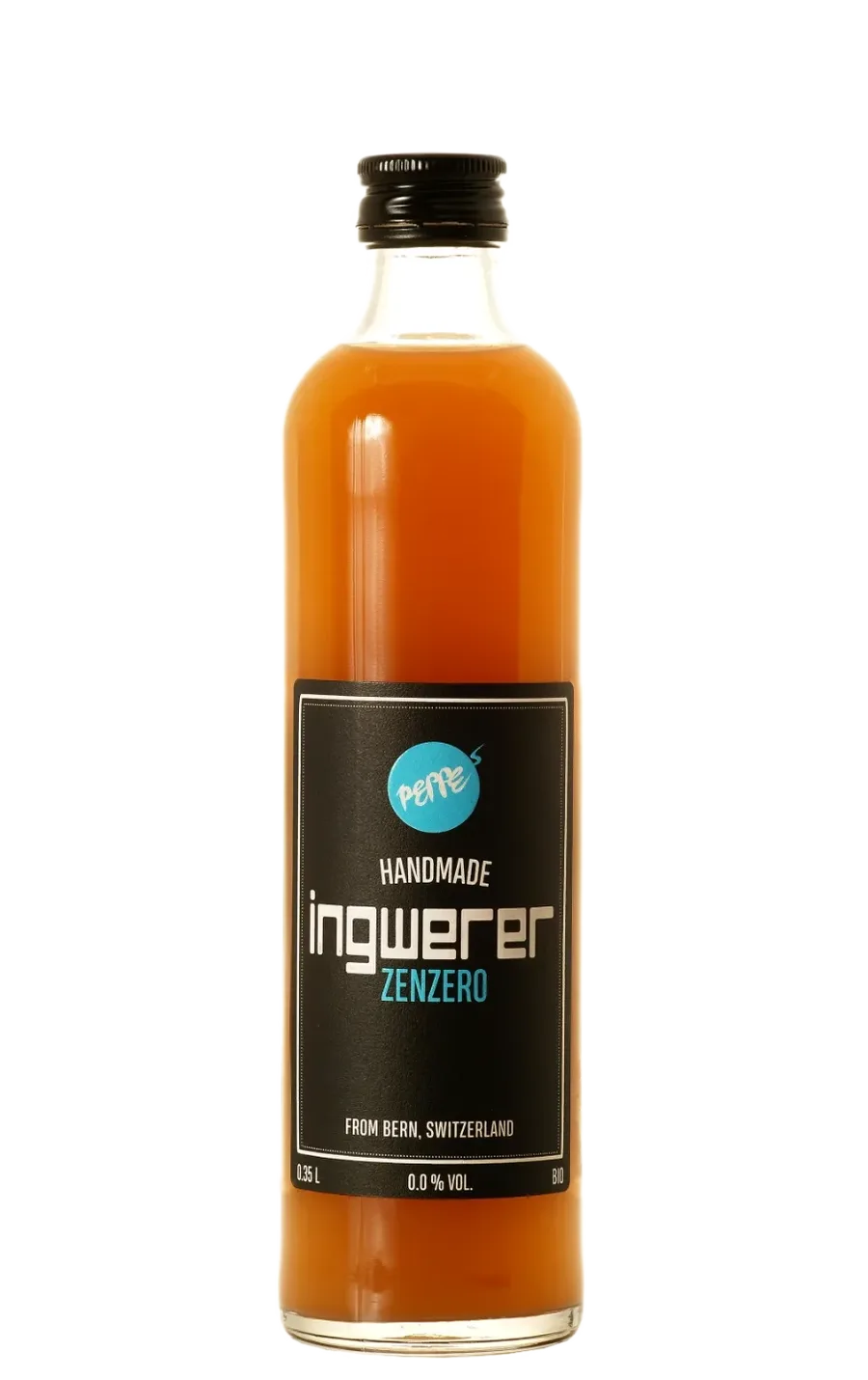 Peppes Zenzero 35cl v2 Peppe's Ingwerer - Schweizer Bio Ingwer-Likör - Handgemacht